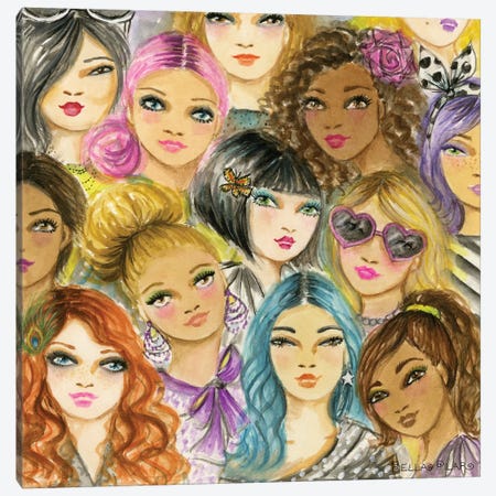 Bold & Bright Women Canvas Print #BPR312} by Bella Pilar Canvas Artwork