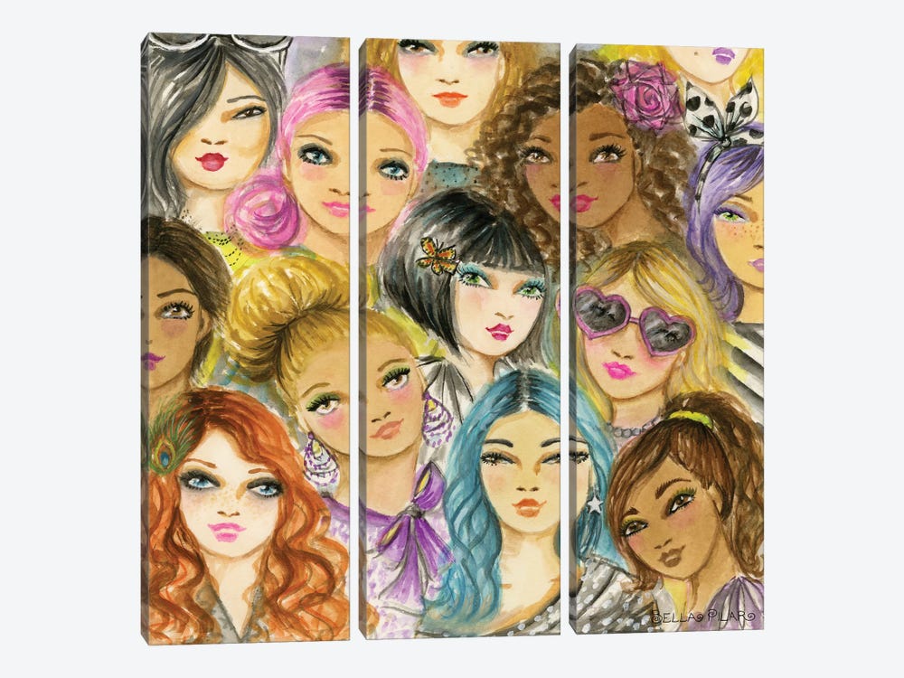 Bold & Bright Women by Bella Pilar 3-piece Canvas Artwork