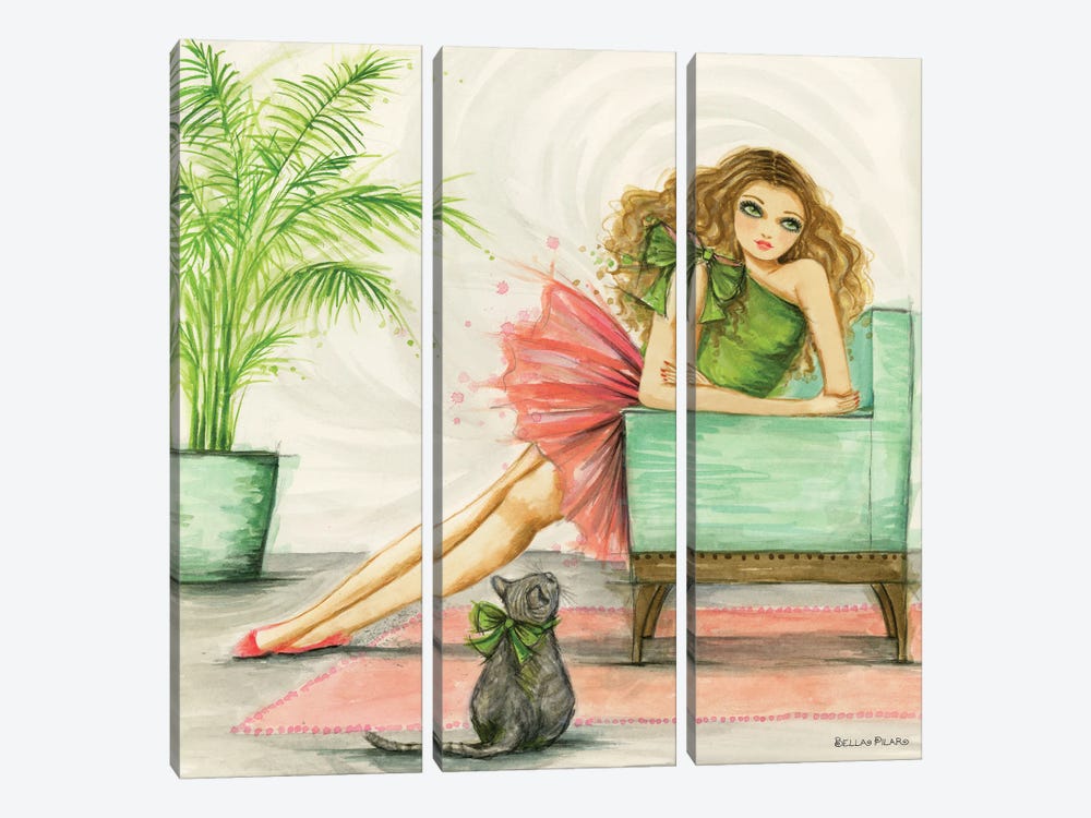 Cat Person 3-piece Canvas Wall Art
