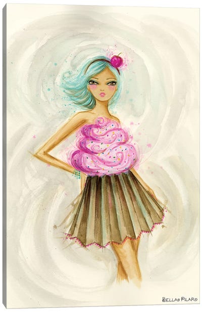 Cupcake Dress Canvas Art Print - Bella Pilar