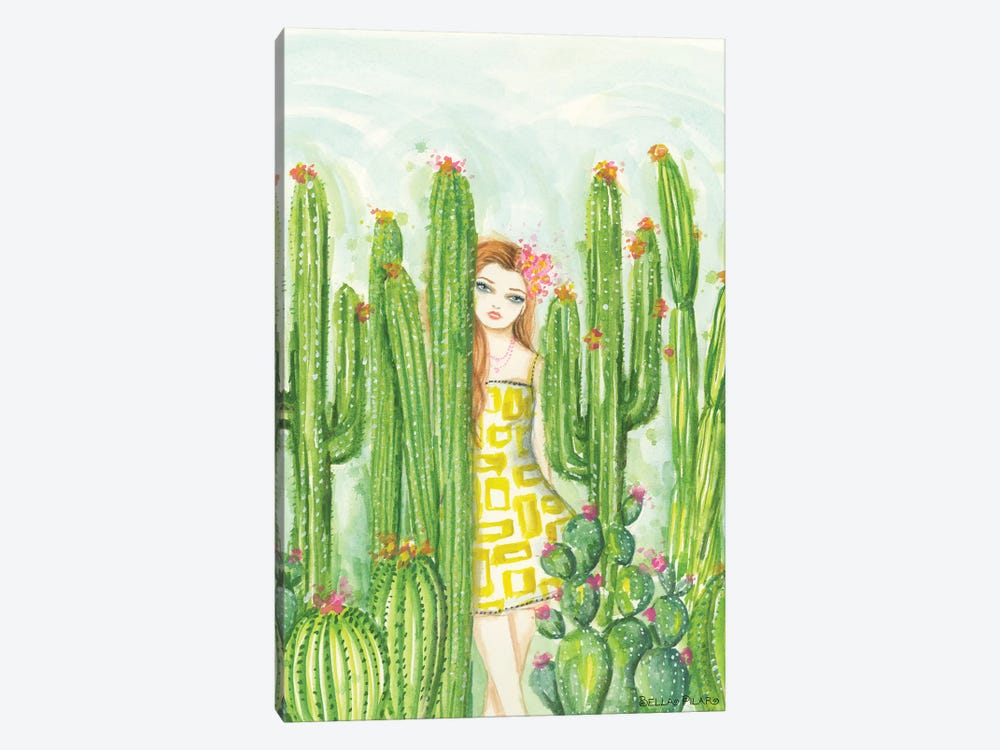 Day In The Desert Caitlin In The Cactus Garden by Bella Pilar 1-piece Canvas Art