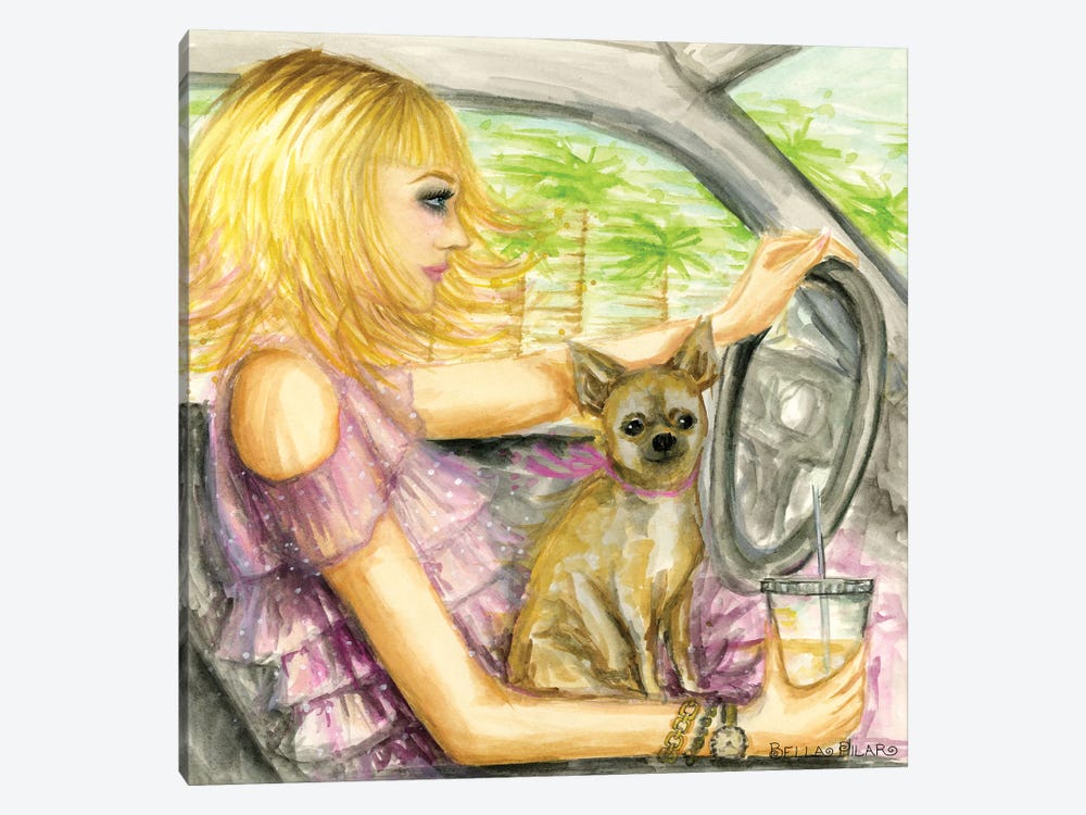 Day In The Desert Joan And Mr Jones On A Desert Drive by Bella Pilar 1-piece Canvas Print