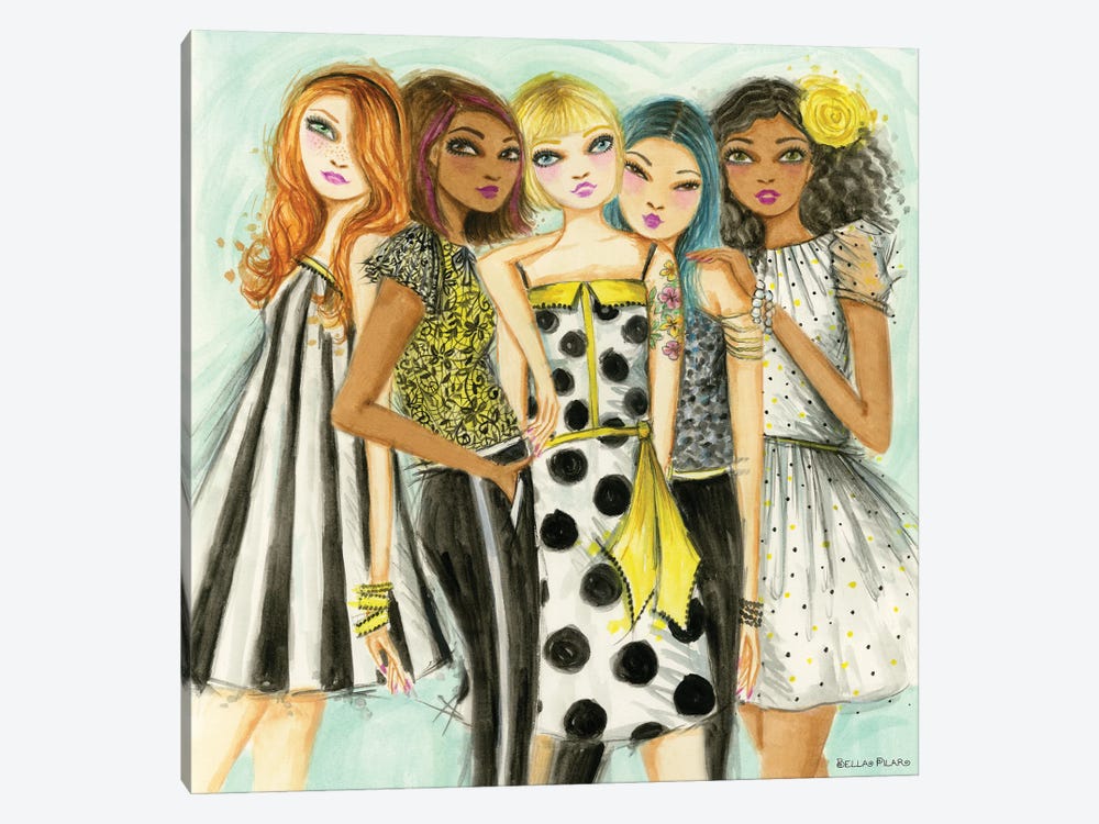 Just Hanging With The Girls by Bella Pilar 1-piece Canvas Art Print