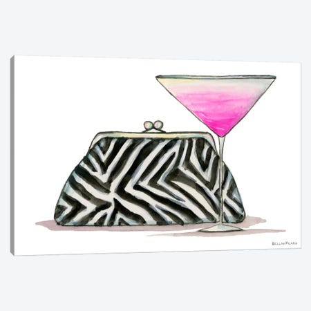 Best dress Zebra Couture Cocktail Canvas Print #BPR32} by Bella Pilar Canvas Print