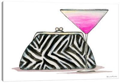 Best dress Zebra Couture Cocktail Canvas Art Print