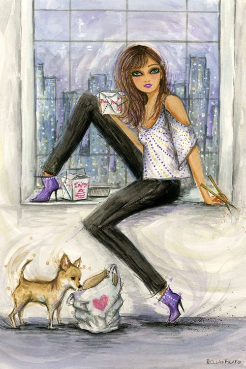 Tonight, Takeout by Bella Pilar wall art