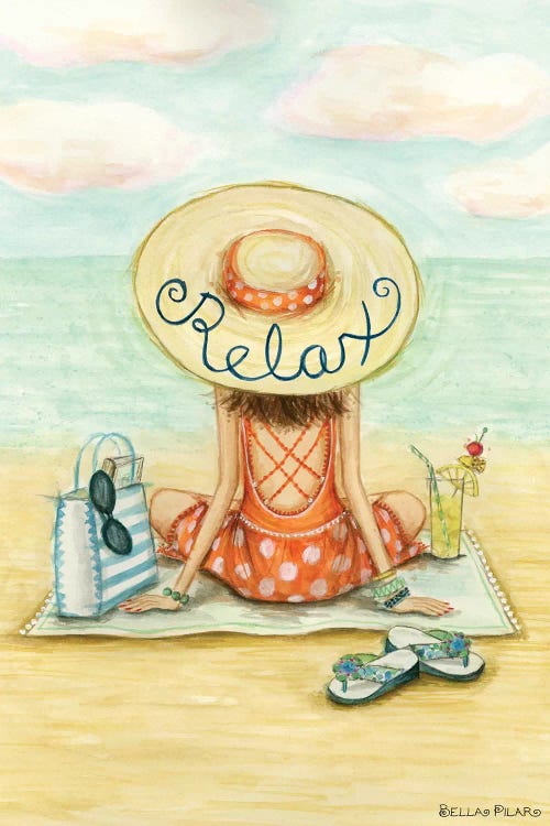 Relax, It's a Beach Day by Bella Pilar wall art