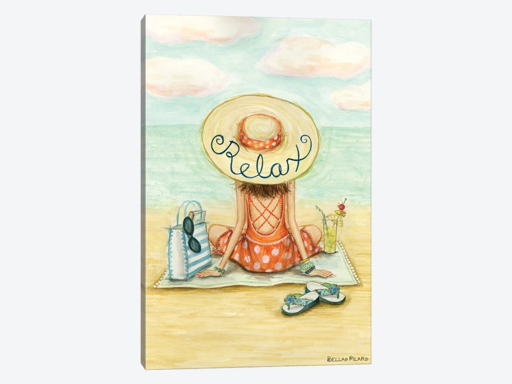 Relax, It's a Beach Day by Bella Pilar 1-piece Canvas Wall Art