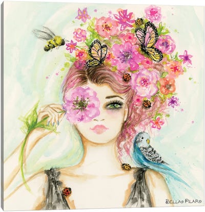 Spring Goddess Canvas Art Print - Bella Pilar