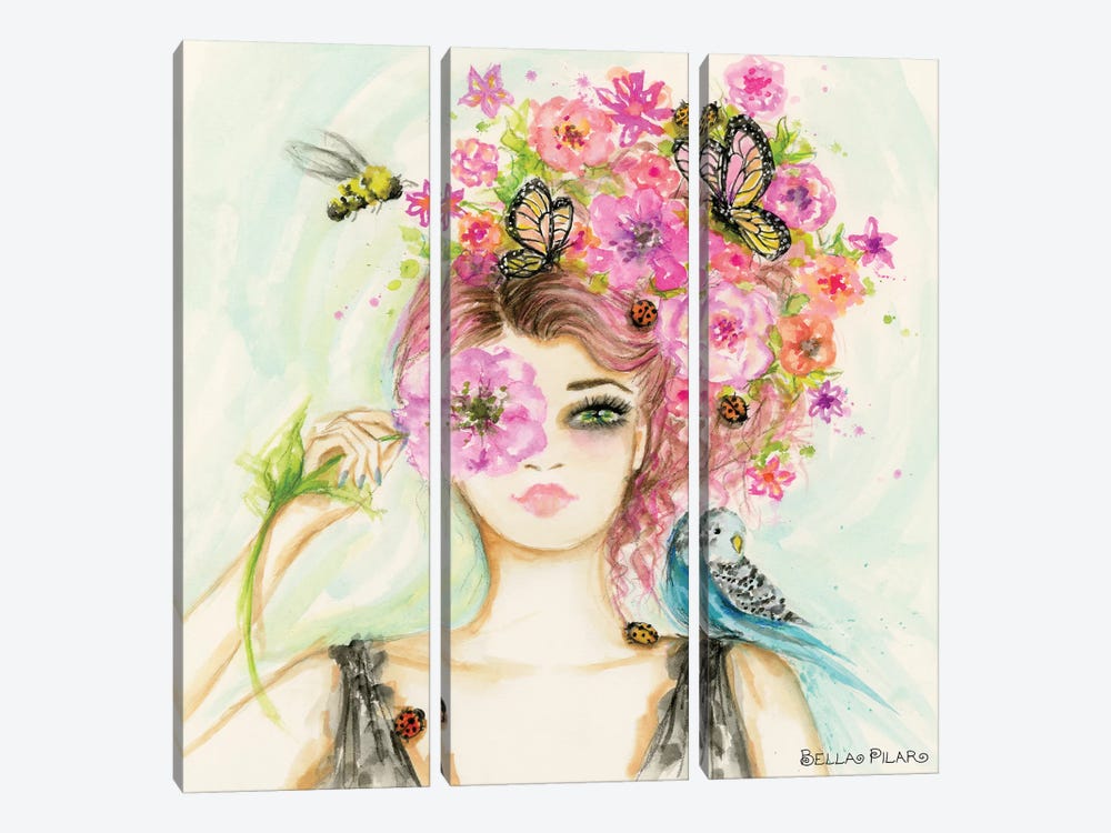 Spring Goddess by Bella Pilar 3-piece Canvas Art Print