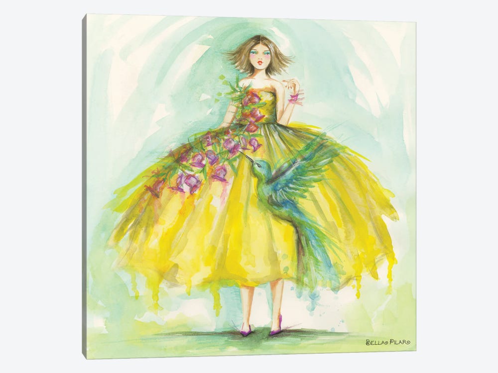 Lisette's Yellow Dress by Bella Pilar 1-piece Canvas Art