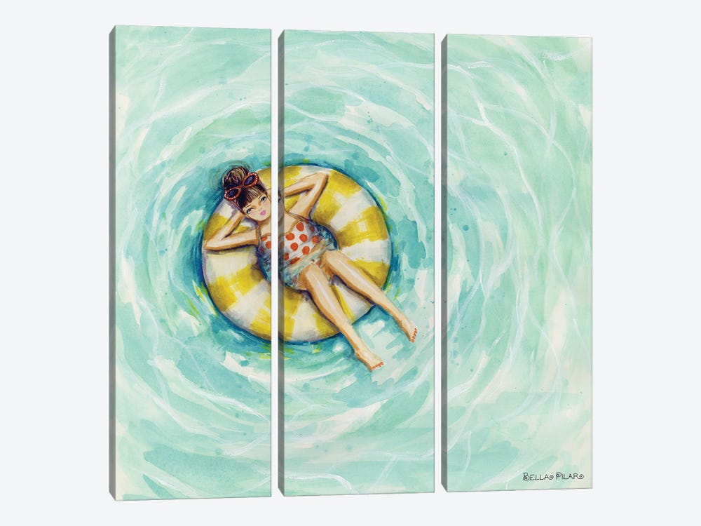 Pool Floatin' by Bella Pilar 3-piece Canvas Print