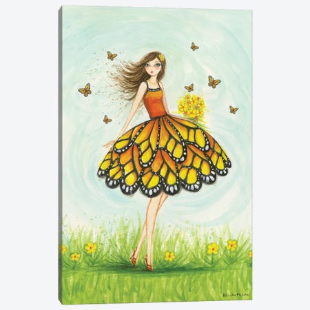 Monarch Butterfly Dress Canvas Print #BPR383} by Bella Pilar Canvas Art Print