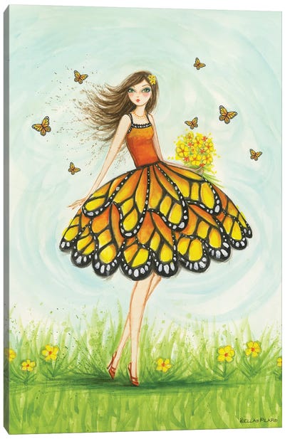 Monarch Butterfly Dress Canvas Art Print - Monarch Metamorphosis