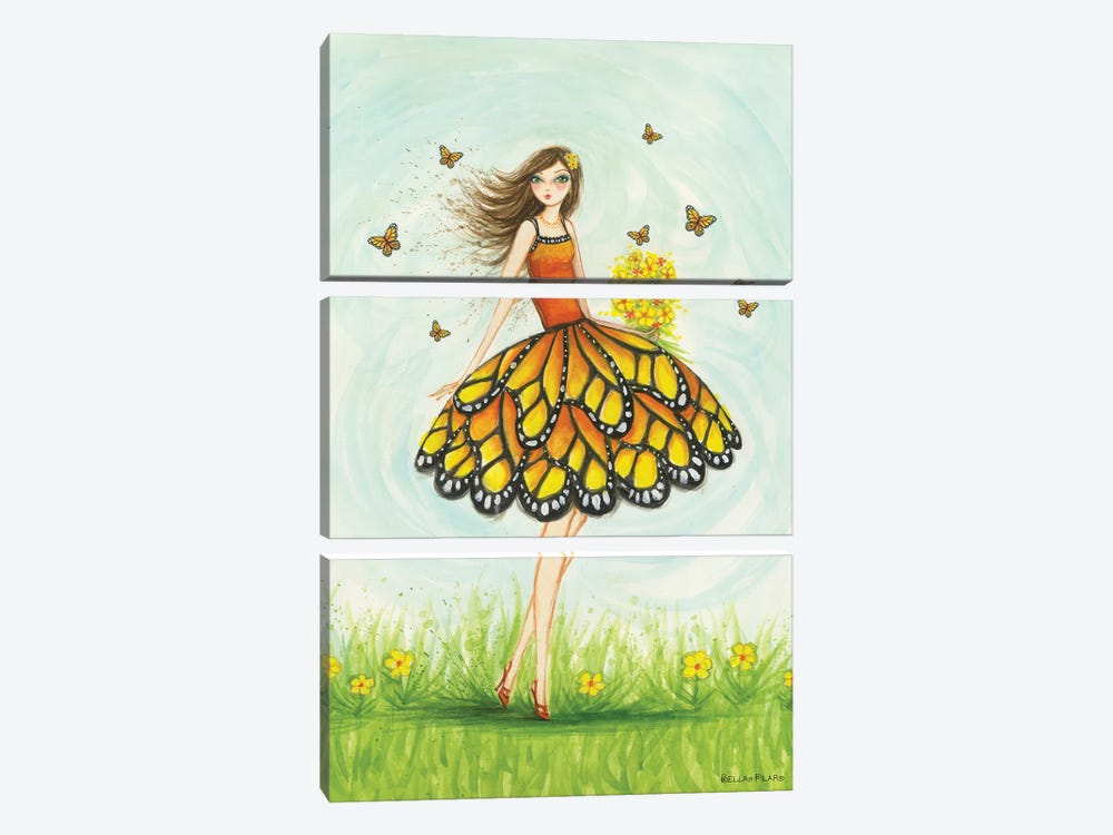 Monarch Butterfly Dress by Bella Pilar 3-piece Canvas Wall Art