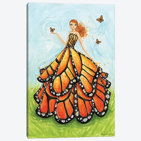 Orange Butterfly Dress Canvas Print #BPR384} by Bella Pilar Canvas Art