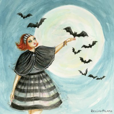 Elaine And Her Bats by Bella Pilar multi panel art