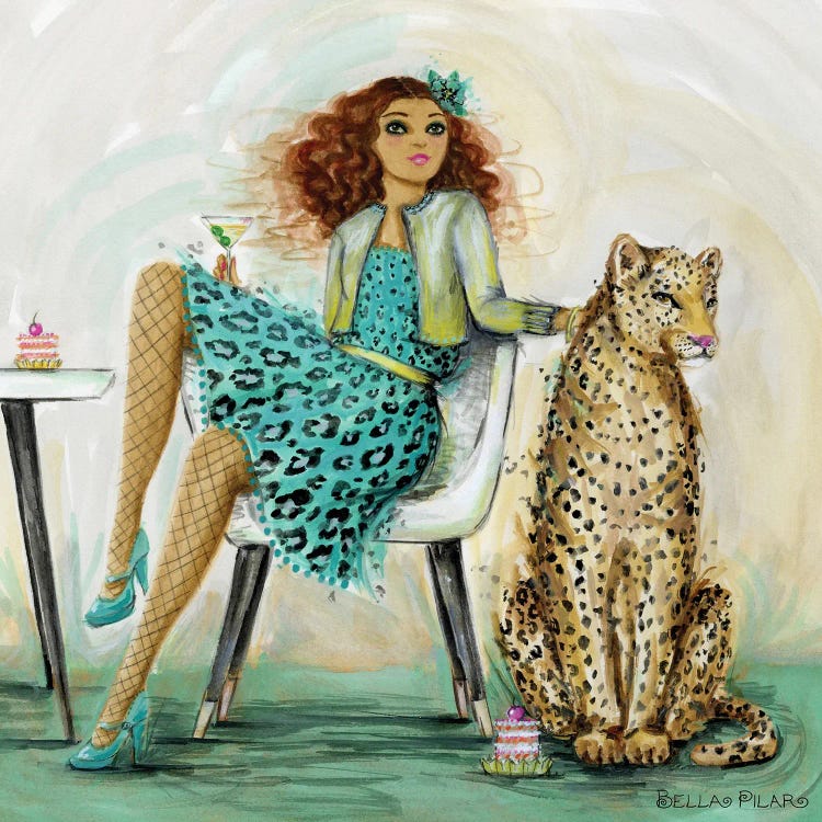 Iris And Her Leopard by Bella Pilar wall art