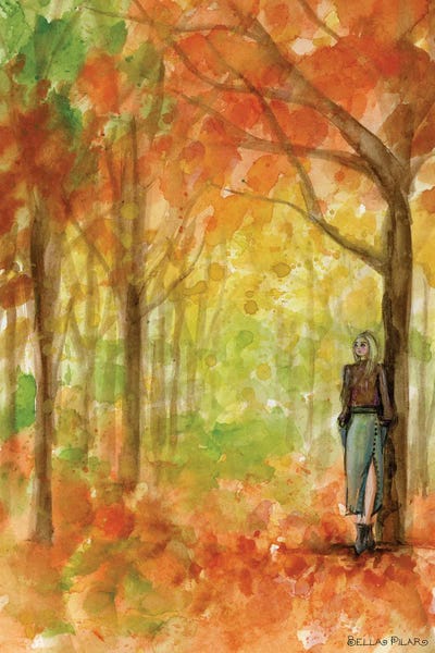 Walk In The Fall Forest by Bella Pilar art print