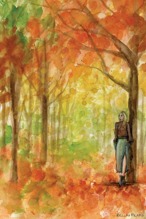 Walk In The Fall Forest by Bella Pilar wall art