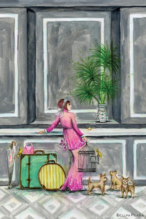 Eliza Checking In by Bella Pilar wall art