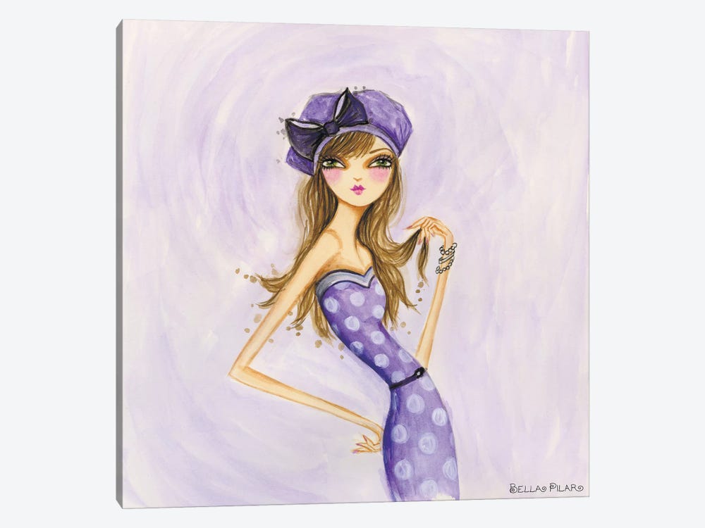 Cameo Purple by Bella Pilar 1-piece Canvas Art