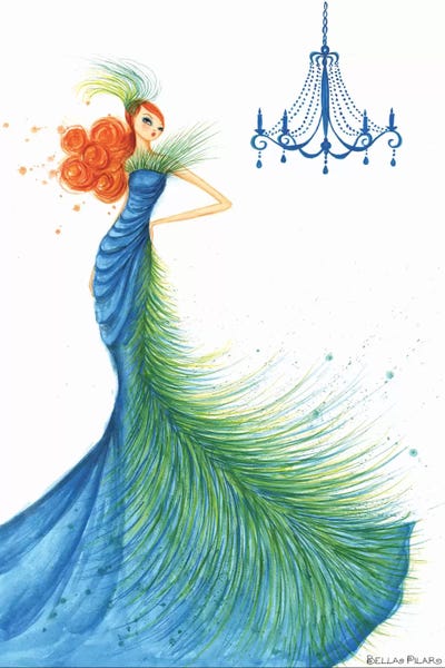 Couture Feather by Bella Pilar framed wall art