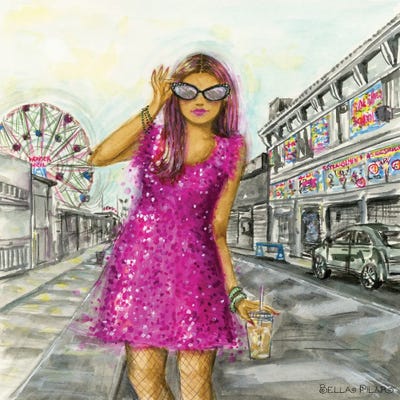 Coney Island Walk by Bella Pilar art print