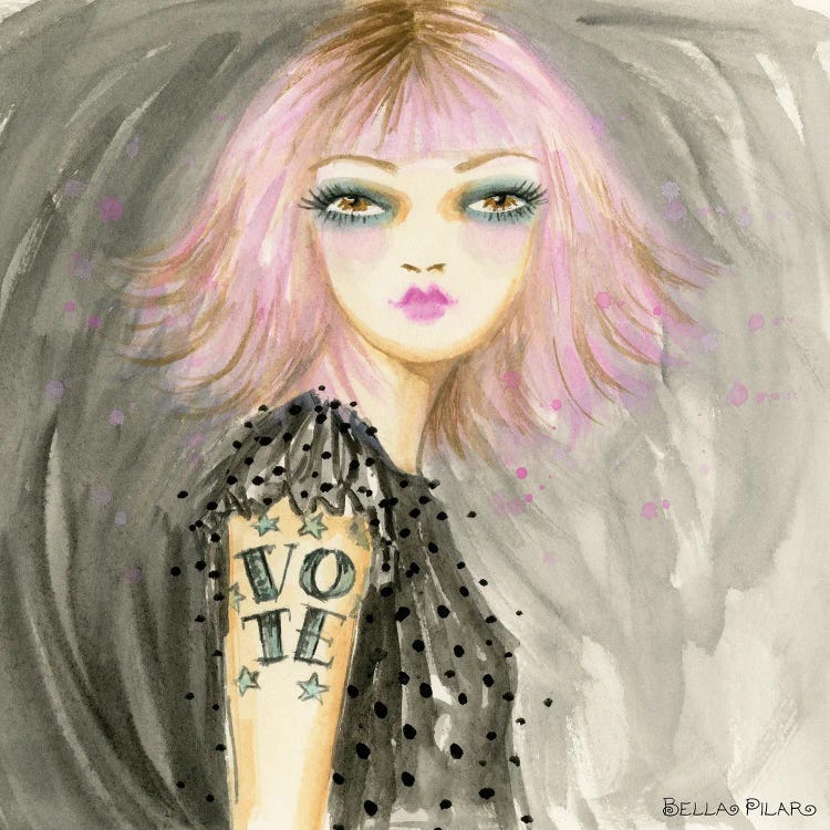 Vote Tattoo by Bella Pilar wall art