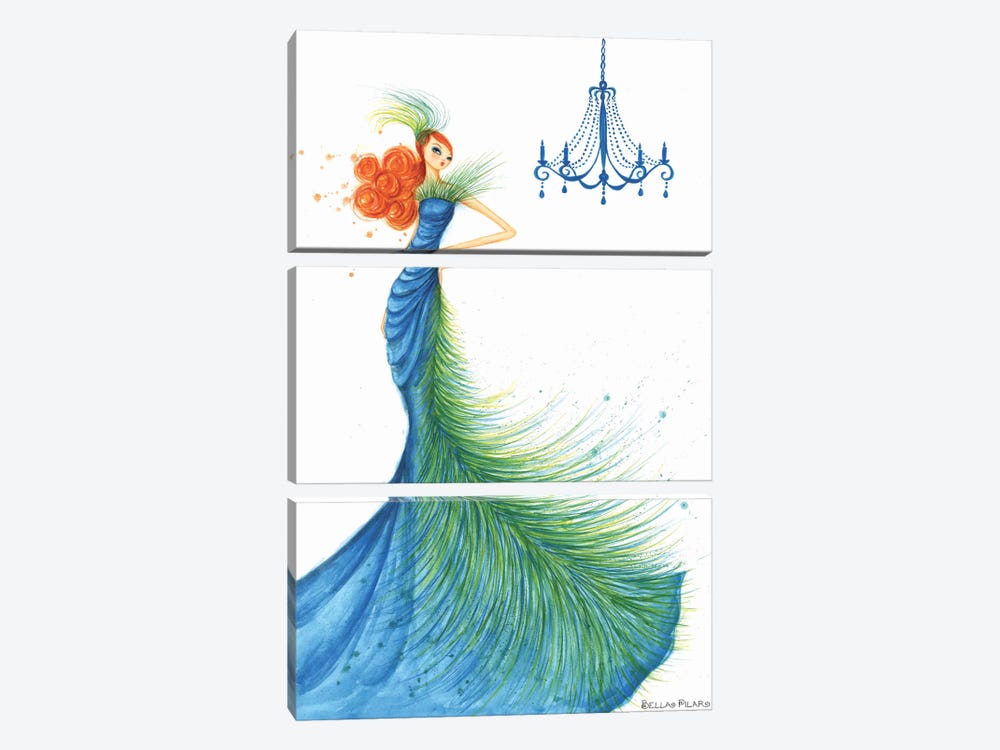 Couture Feather by Bella Pilar 3-piece Canvas Artwork