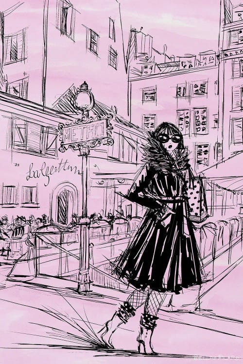 Celeste By The Metro In Rose by Bella Pilar wall art