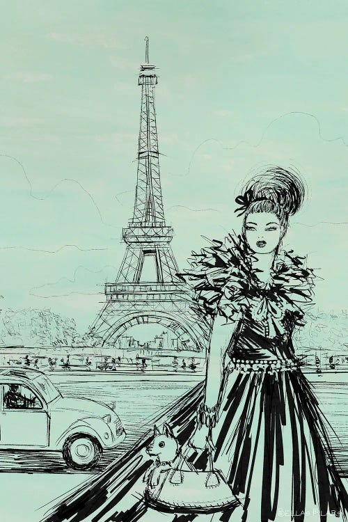 Chantal In The 7th Arrondisement In Pistache by Bella Pilar wall art
