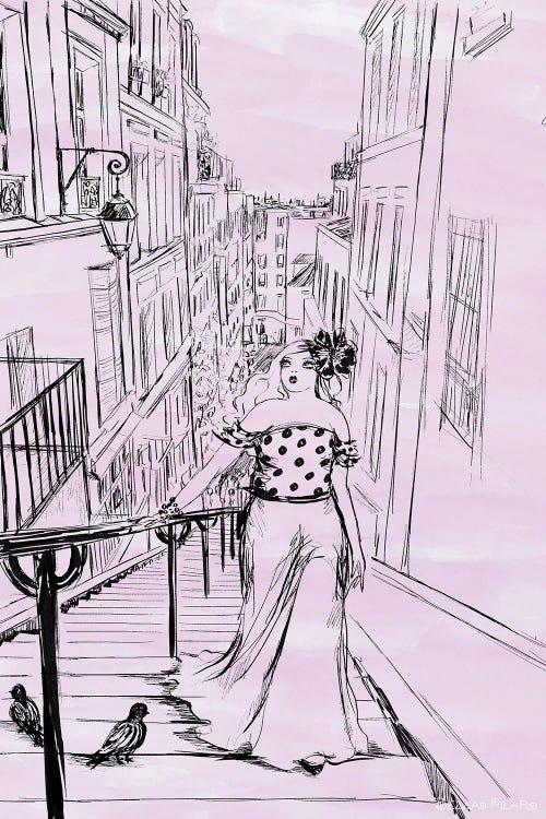 Malia Roaming Montemartre In Lilas by Bella Pilar wall art