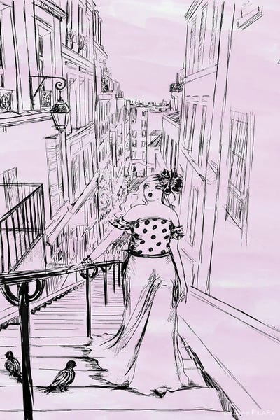 Staircases: Malia Roaming Montemartre In Lilas by Bella Pilar
