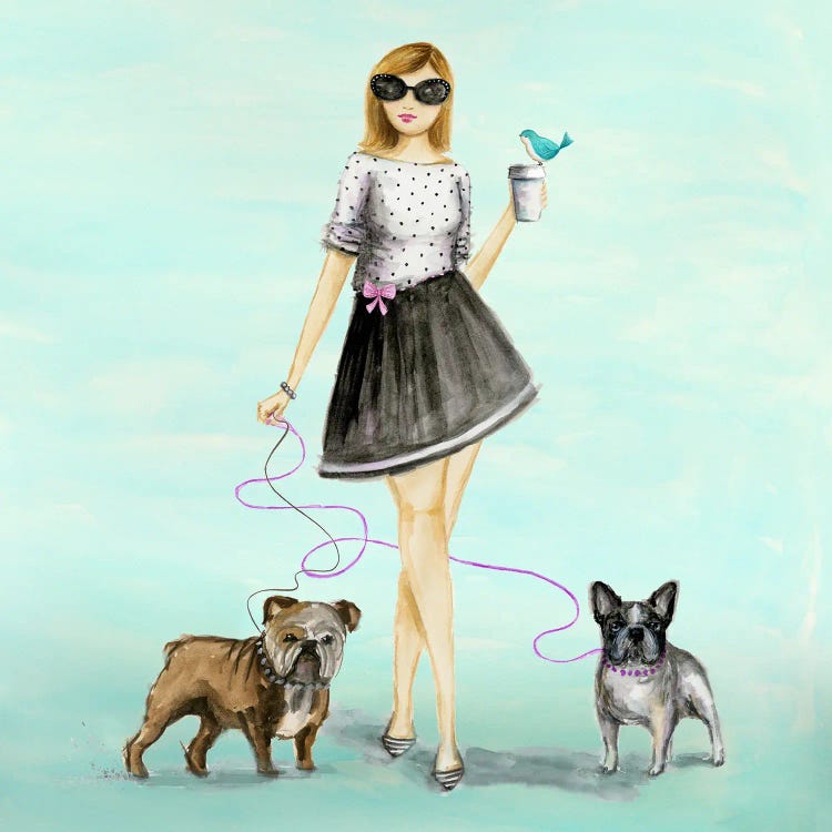 Coffee Walk by Bella Pilar wall art