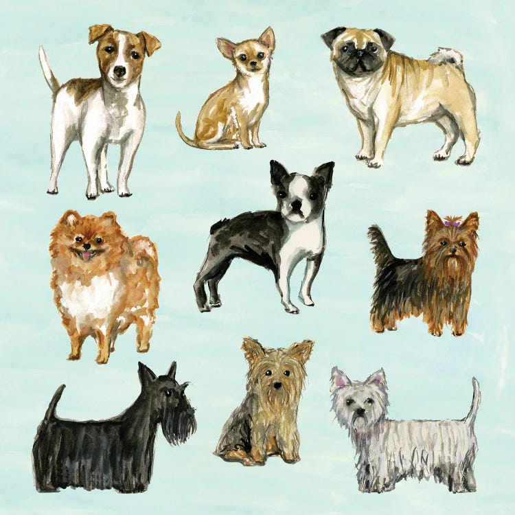 Doggies by Bella Pilar wall art