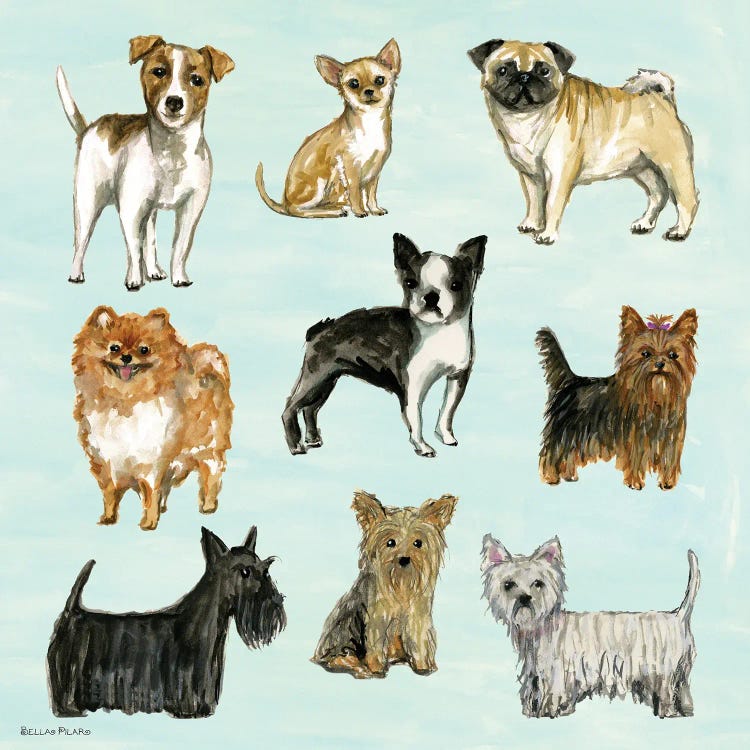 Doggies by Bella Pilar wall art
