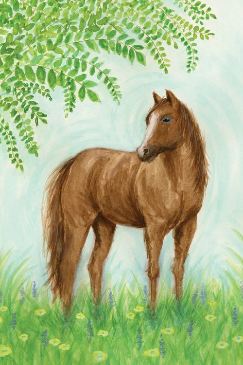 Horse In Field by Bella Pilar wall art