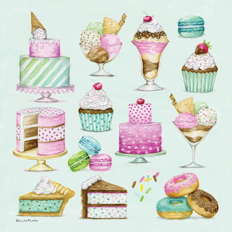 Sweet Treats by Bella Pilar wall art