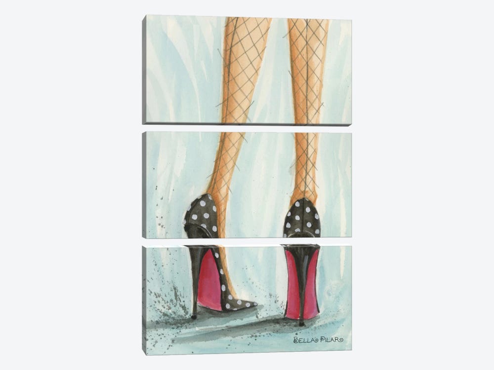Polka Dot Heels by Bella Pilar 3-piece Canvas Art