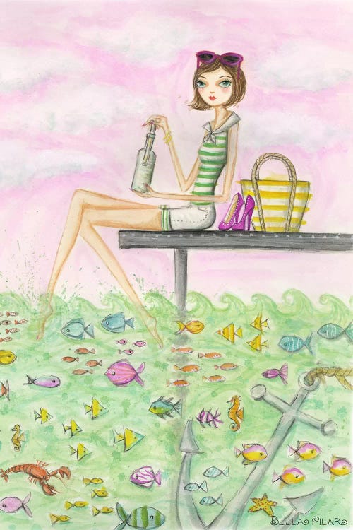Ahoy Madeline's Message by Bella Pilar wall art