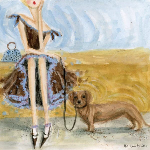 Fashion Illustrations: Dachshund  by Bella Pilar