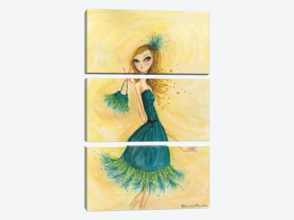 Feather Fancy by Bella Pilar 3-piece Canvas Art Print
