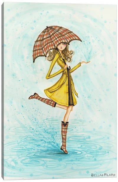 Raindrops Canvas Art Print - Umbrella Art