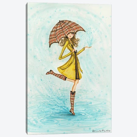 Raindrops Canvas Print #BPR6} by Bella Pilar Canvas Art