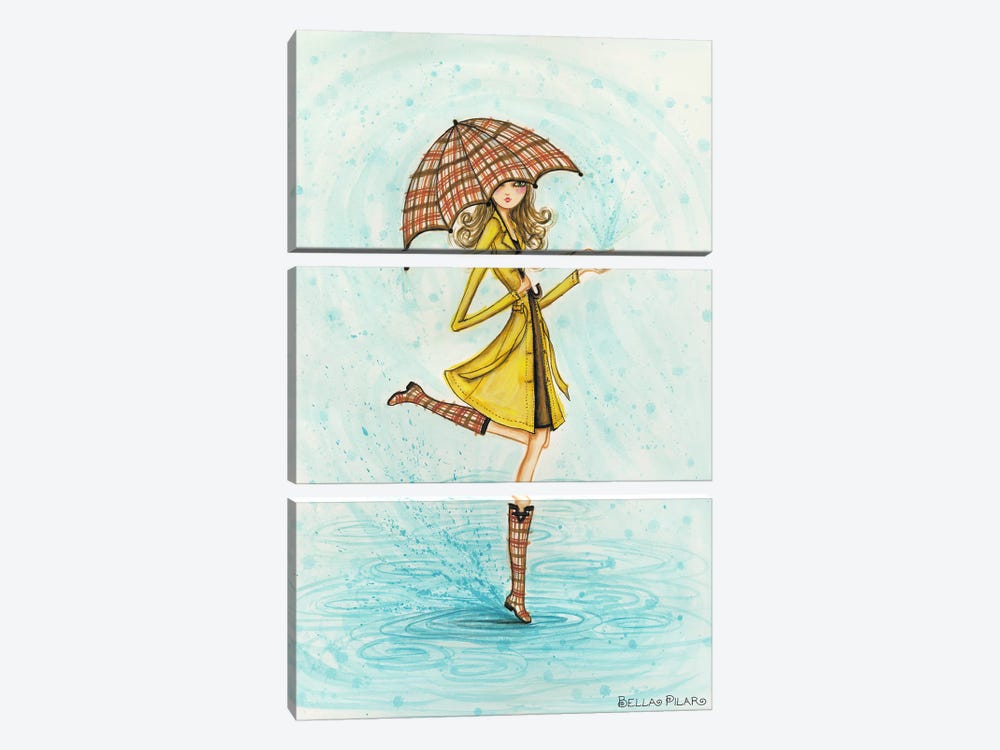 Raindrops by Bella Pilar 3-piece Canvas Wall Art
