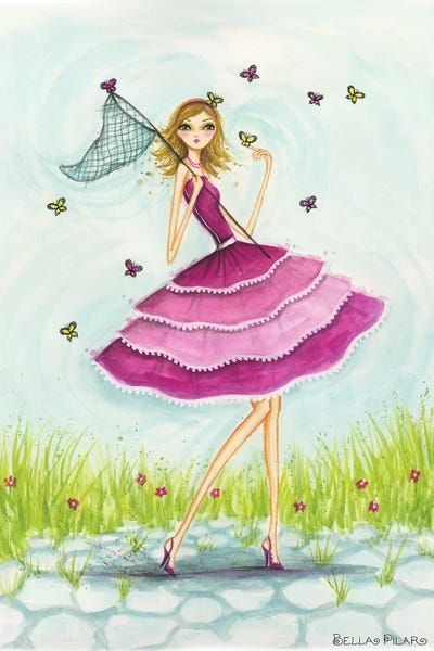 Butterfly Catch by Bella Pilar art print