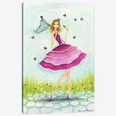 Butterfly Catch Canvas Print #BPR70} by Bella Pilar Canvas Art Print