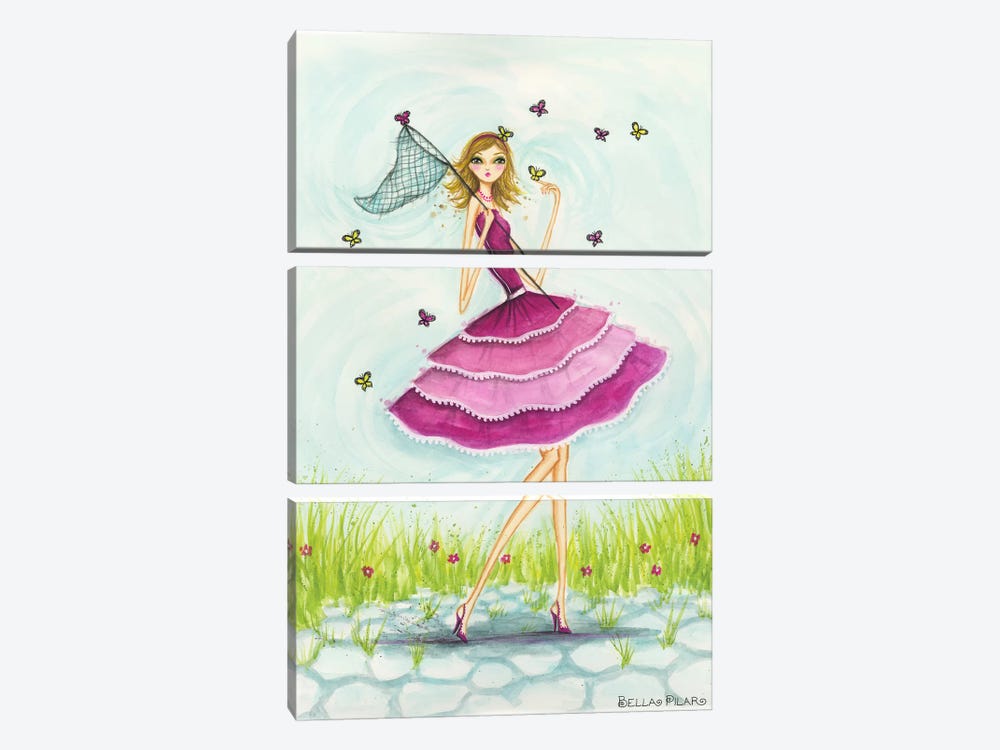 Butterfly Catch by Bella Pilar 3-piece Art Print