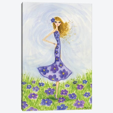 Violet Canvas Print #BPR74} by Bella Pilar Canvas Art